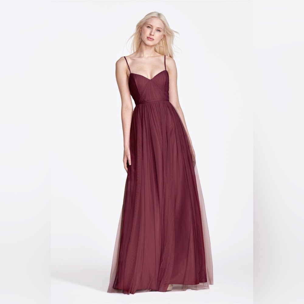 Wtoo- Strapless Wine Maxi Dress Size 6